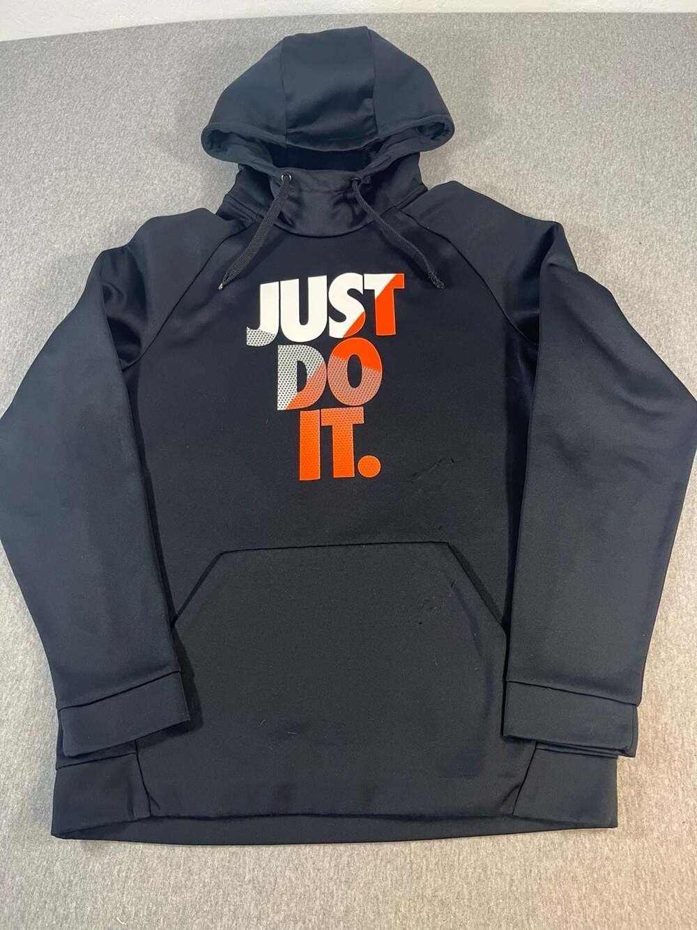 Nike Black Therma-Fit Just Do It Hoodie Sweatshirt Men’s L